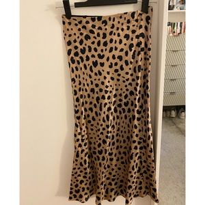 Leopard Midi Slip Skirt by Realistation Par
